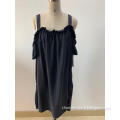 Black Off-The-Shoulder Dress For Ladies